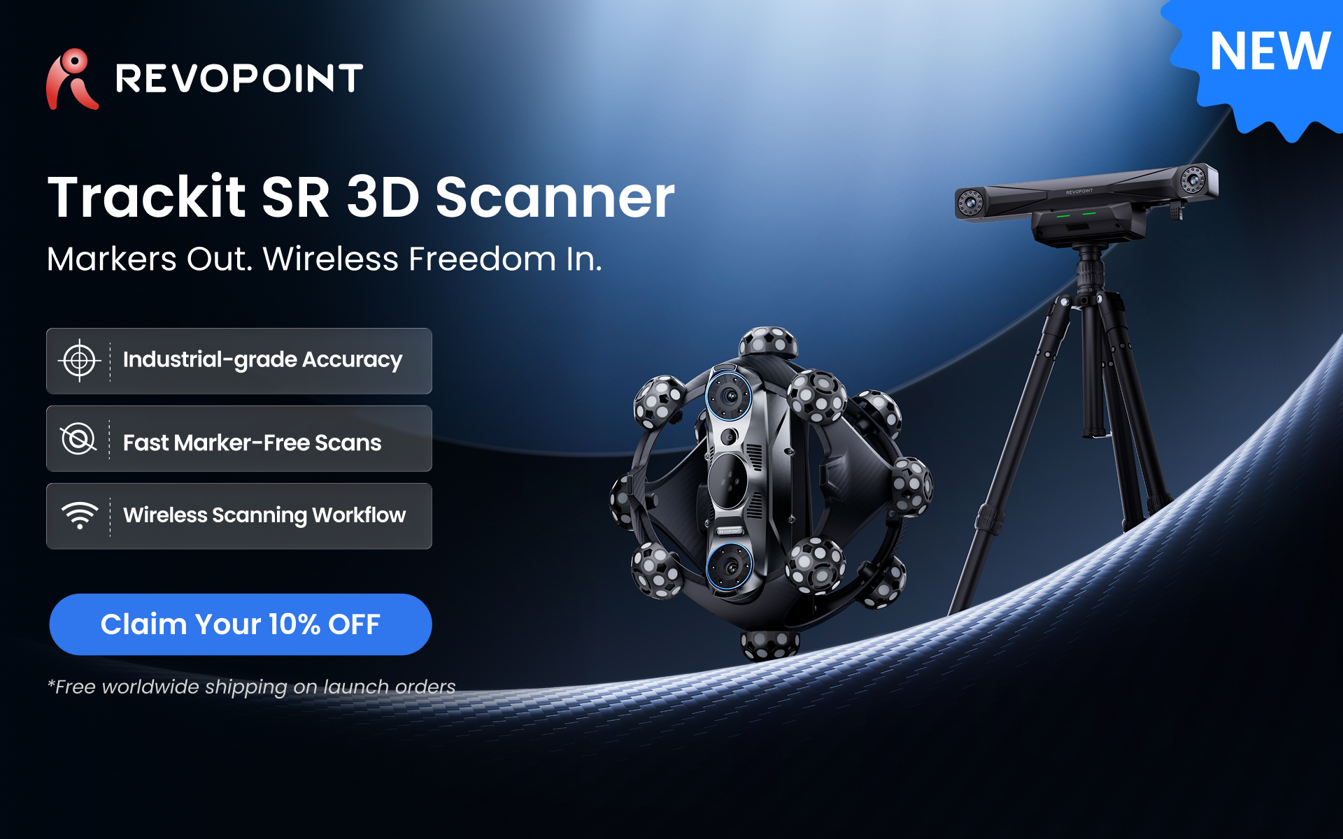 Revopoint Launches Trackit SR, a Wireless Intelligent Optical Tracking 3D Scanner with Industrial-grade Accuracy