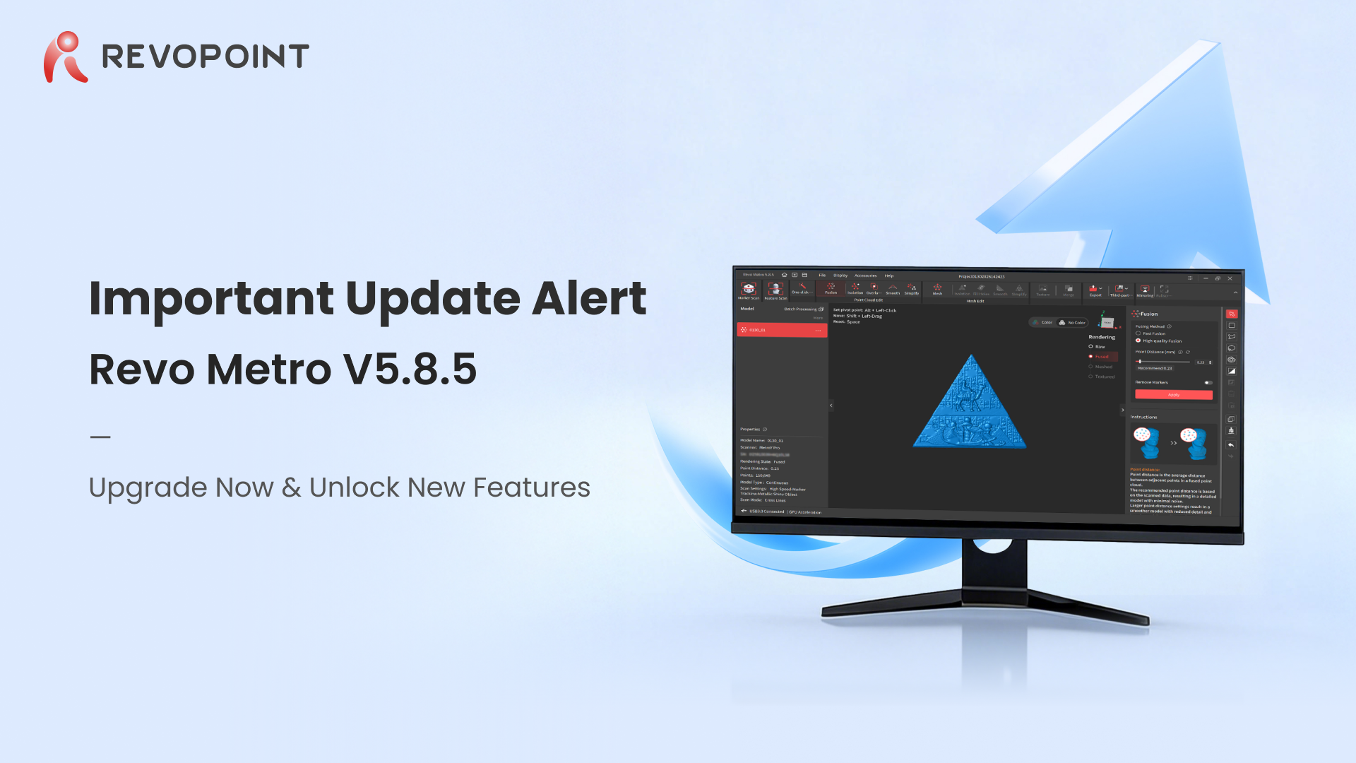 Revo Metro V5.8.5 Update Significantly Improves Laser Line Scanning Performance