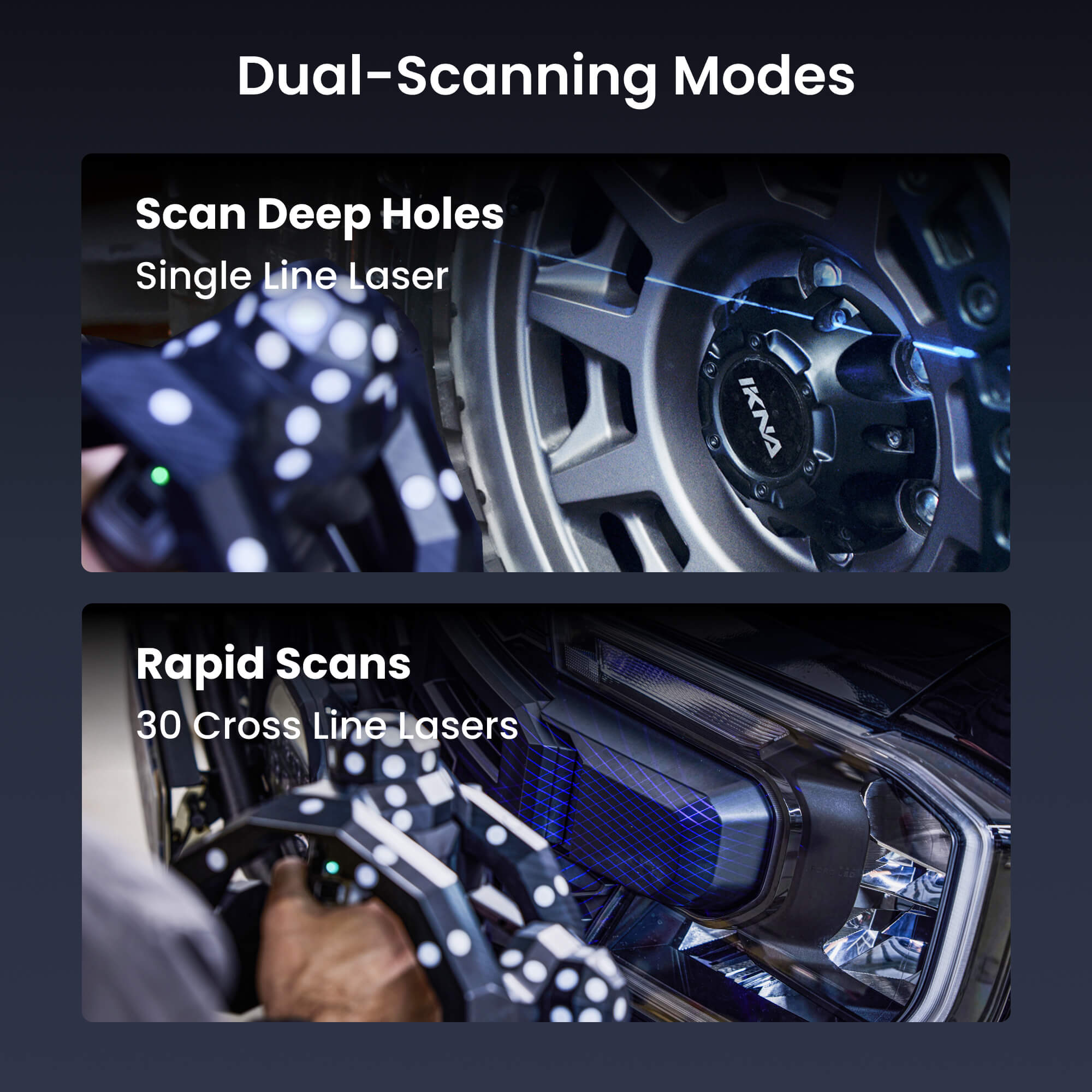 revopoint trackit scanning modes