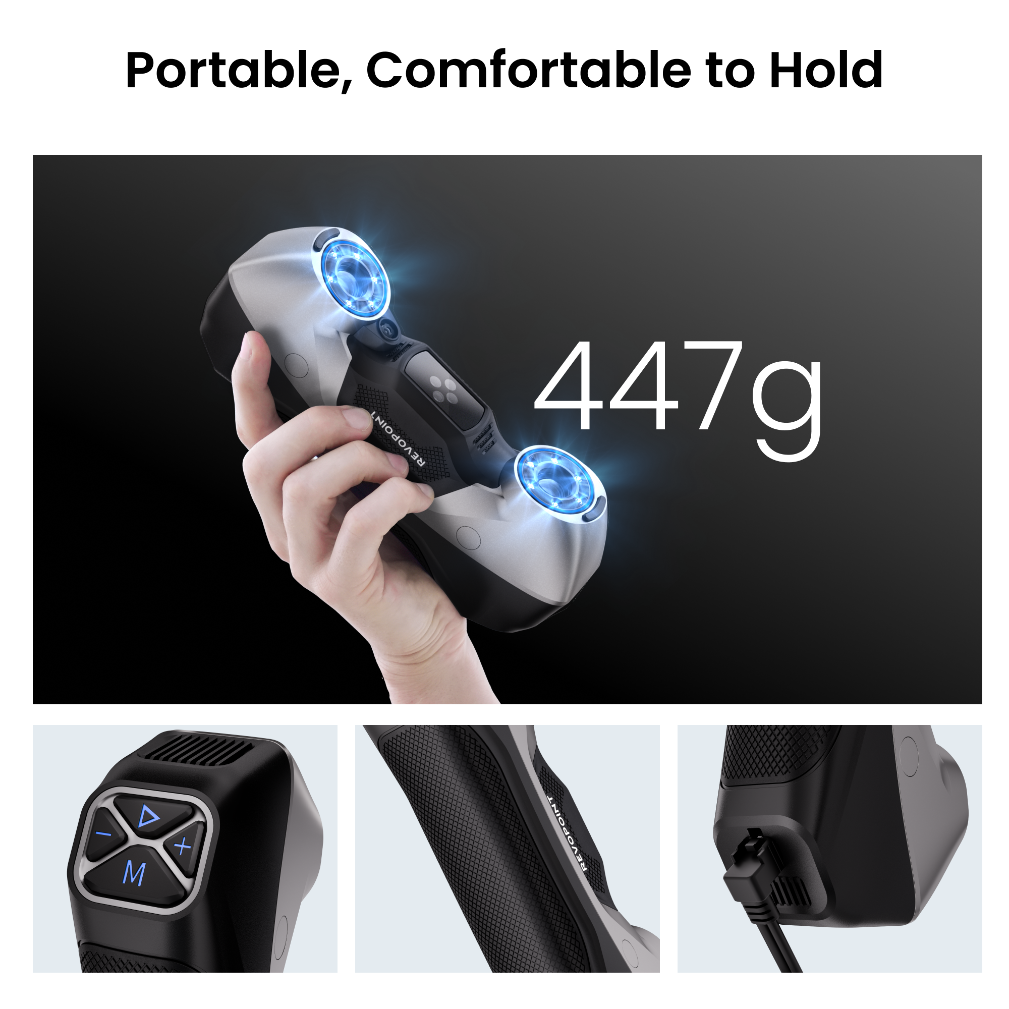 Revopoint MetroY & MetroY Pro: Wireless Blue Laser 3D Scanners for Small to Medium Workpieces