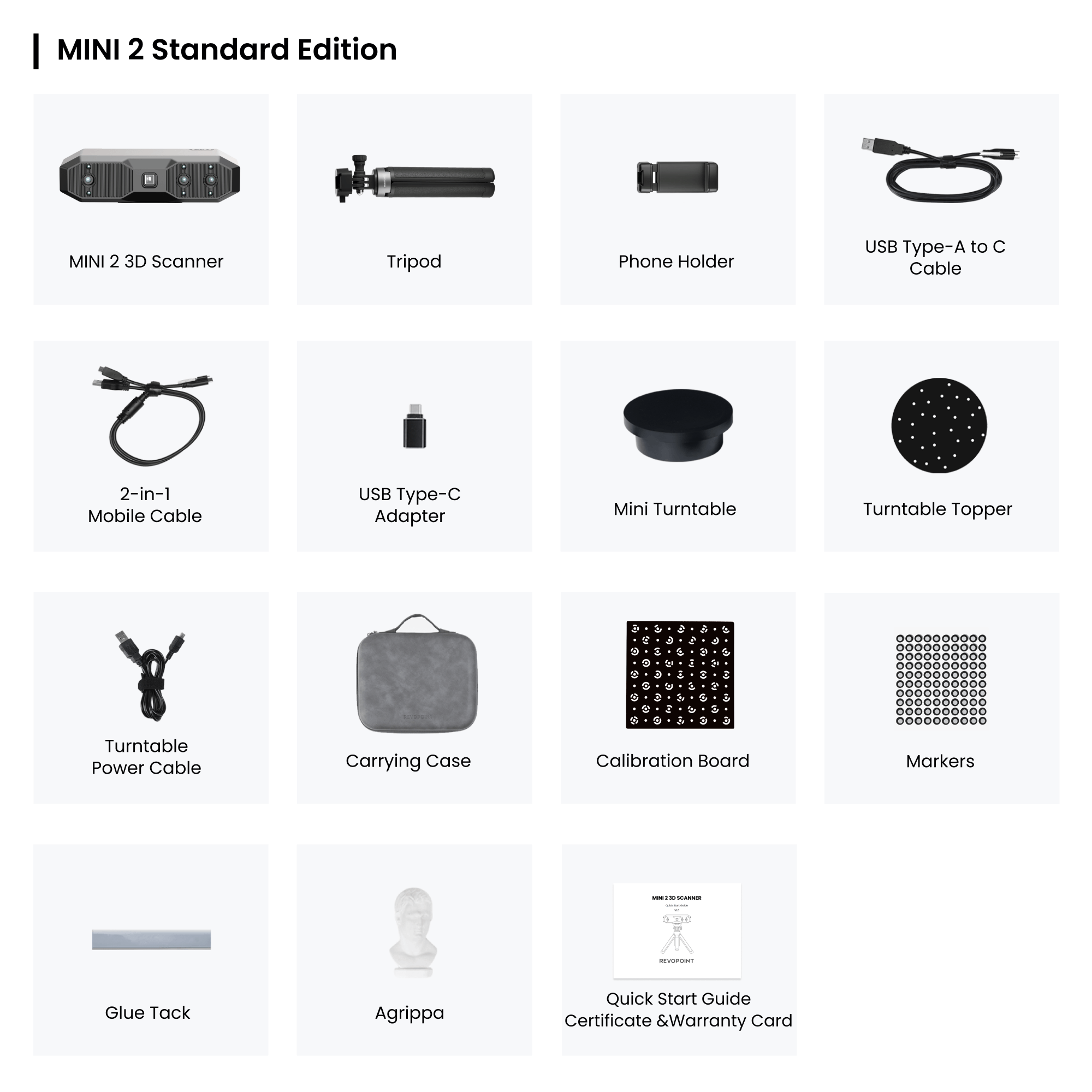 MINI 2 3D Scanner: Blue Light丨Precision 0.02 mm