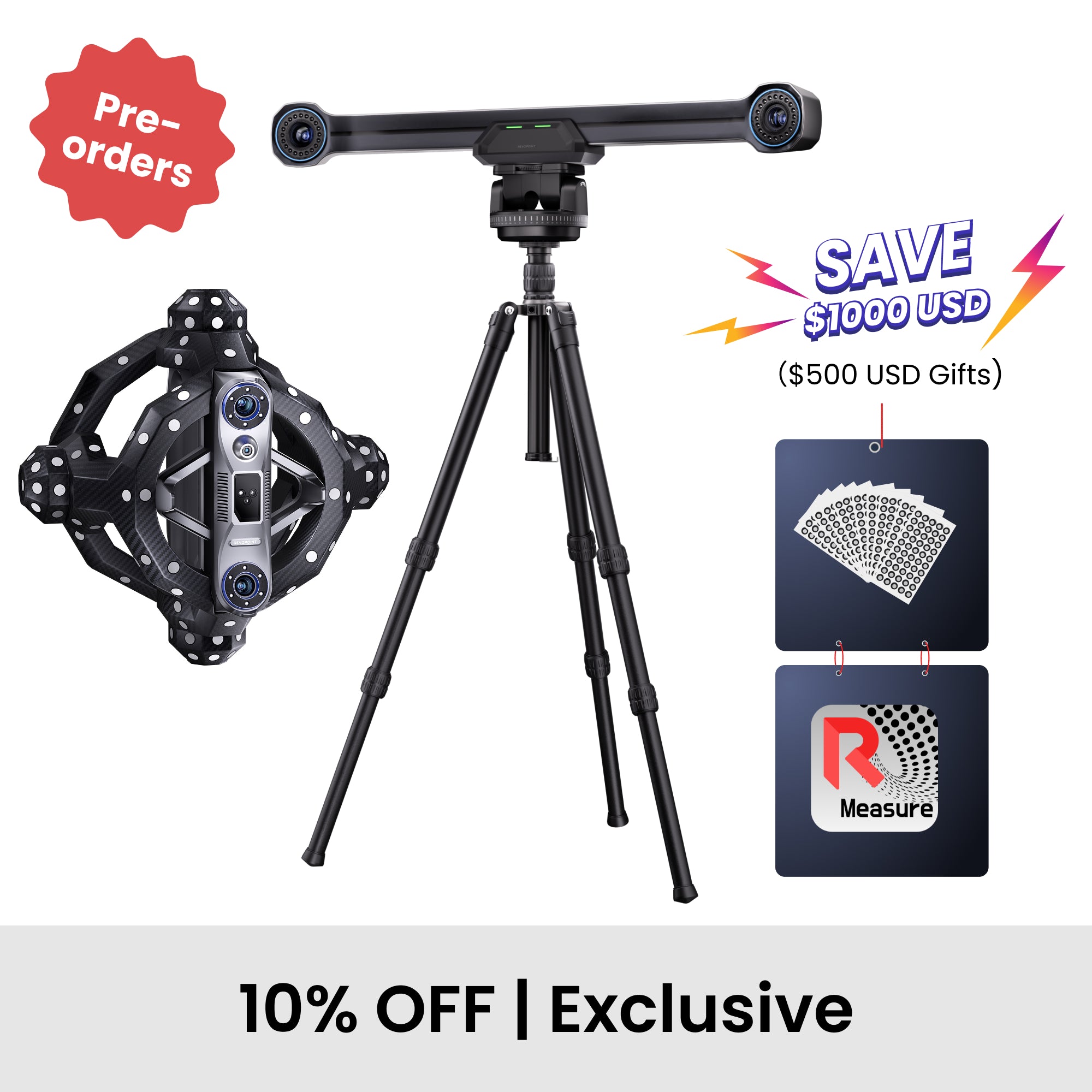 Revopoint Trackit: Optical Tracking 3D Scanner for Marker-free Scans