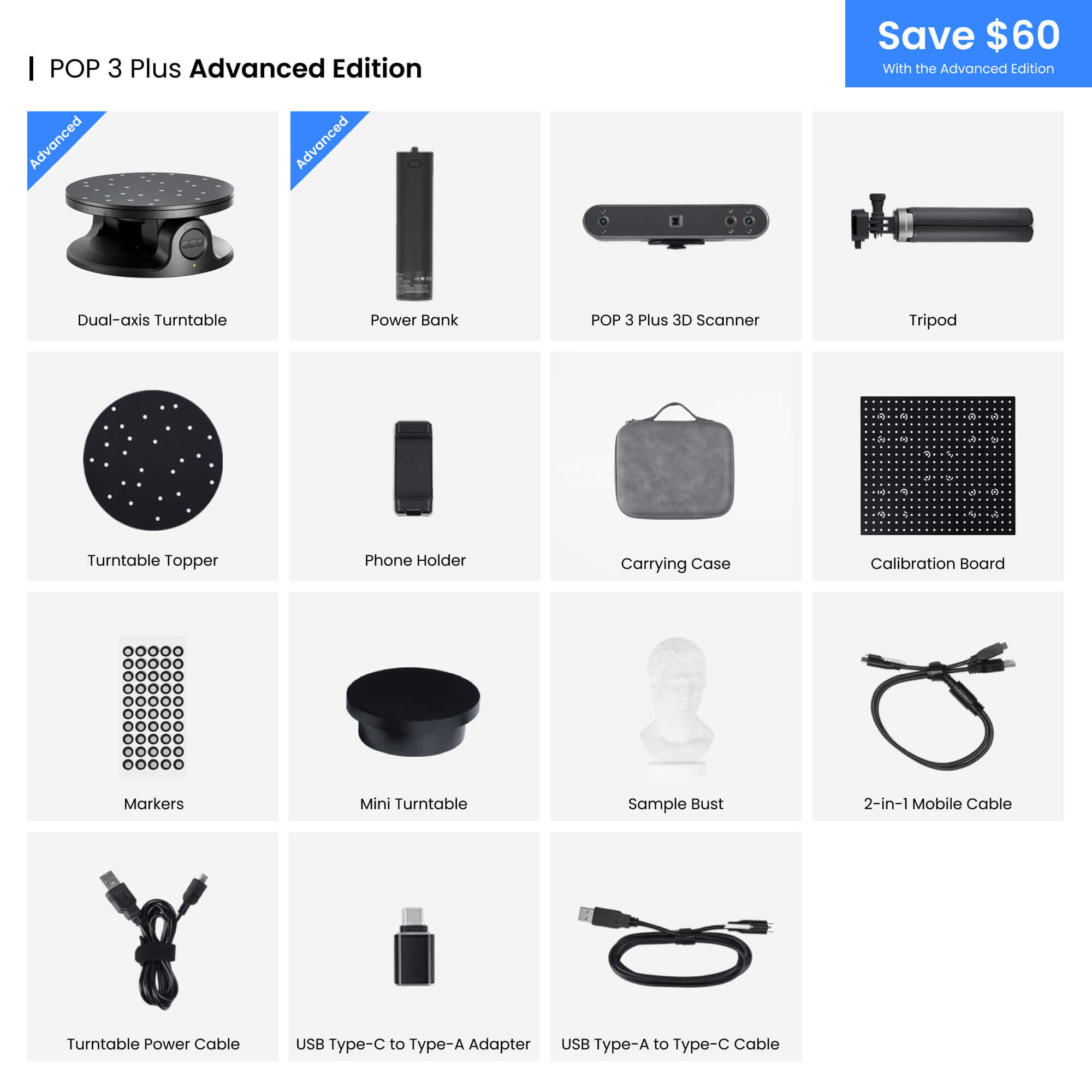 POP 3 Plus: The Handheld 3D Scanner with Color Scans - Revopoint