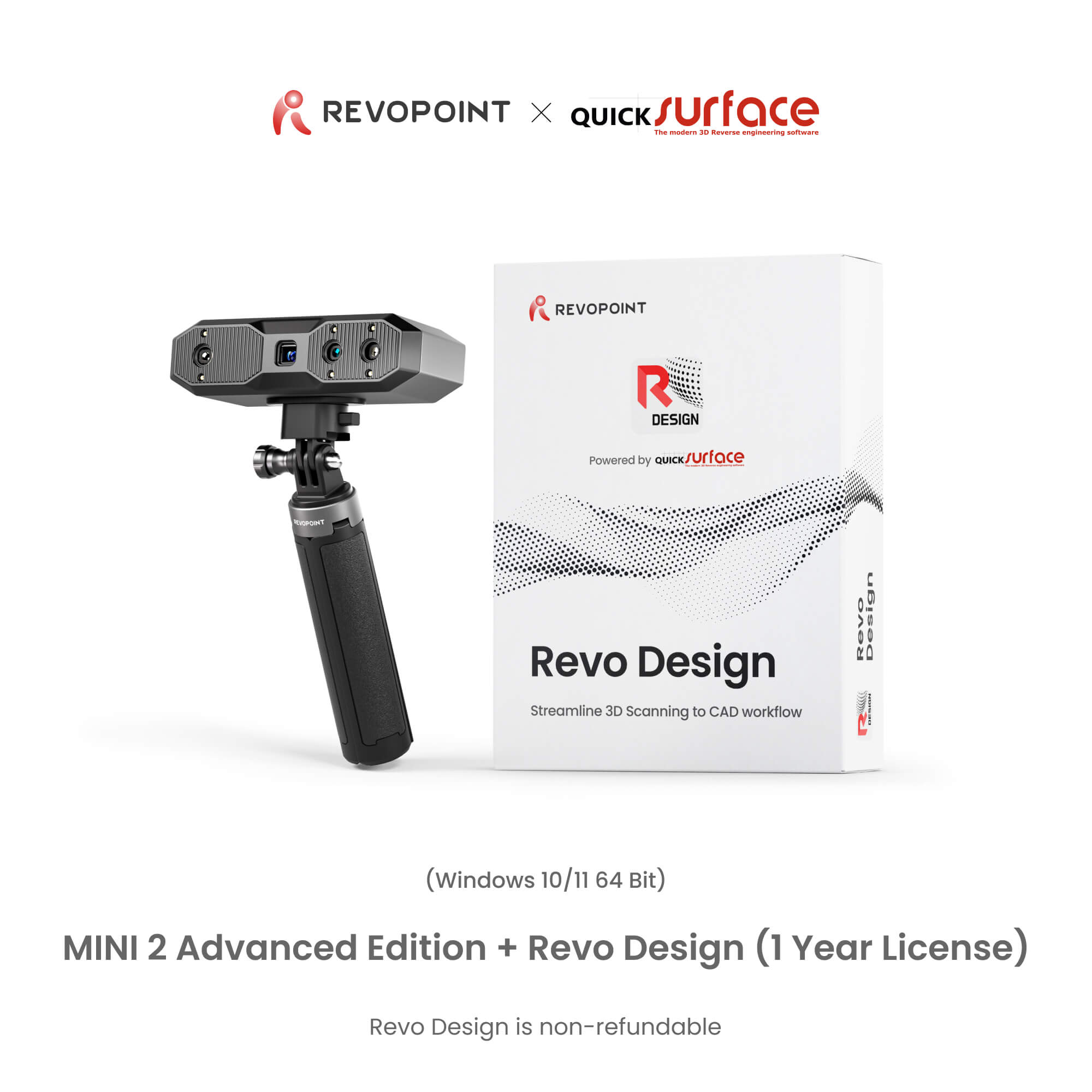 MINI 2 3D Scanner: Blue Light丨Precision 0.02 mm