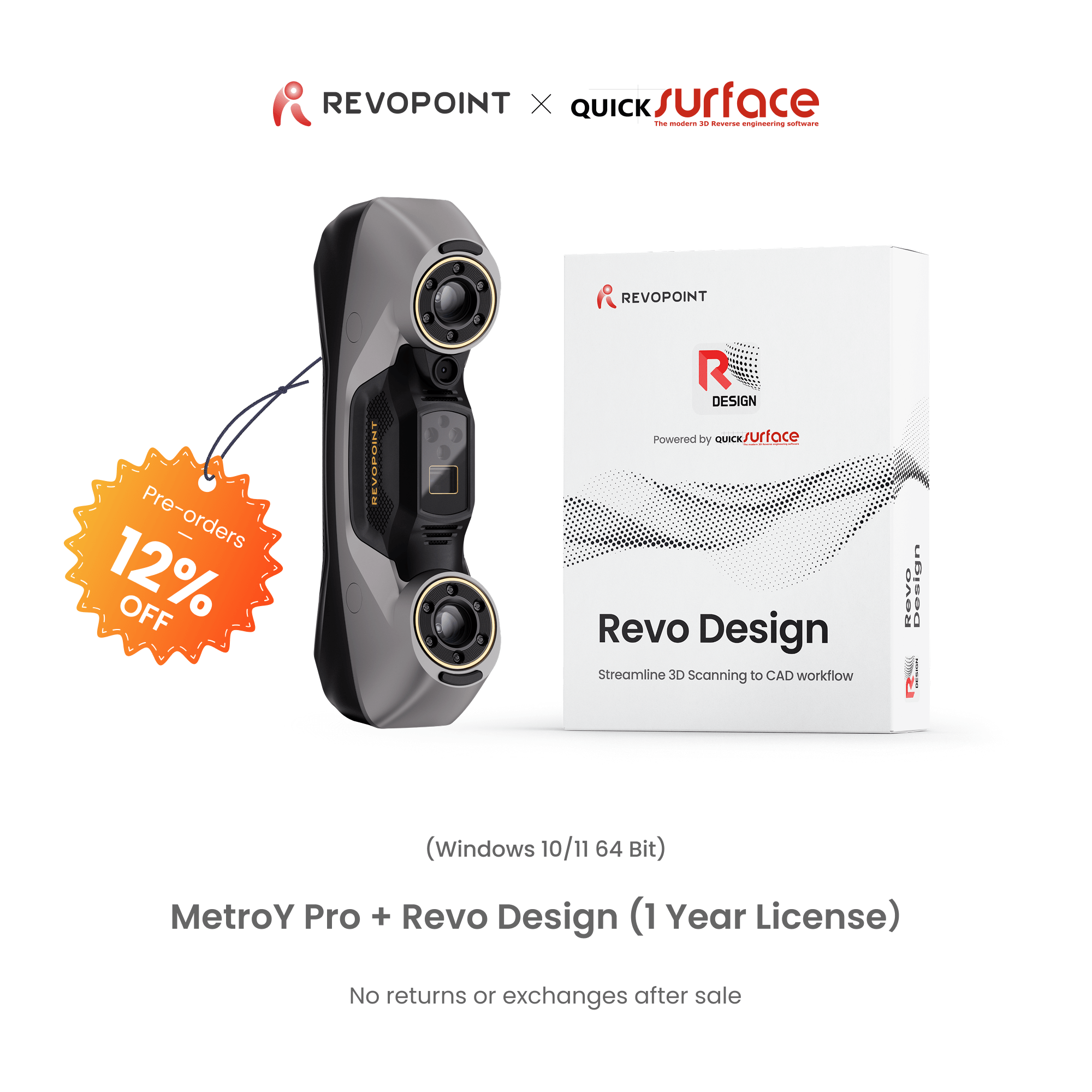 Revopoint MetroY & MetroY Pro: Wireless Blue Laser 3D Scanners for Small to Medium Workpieces