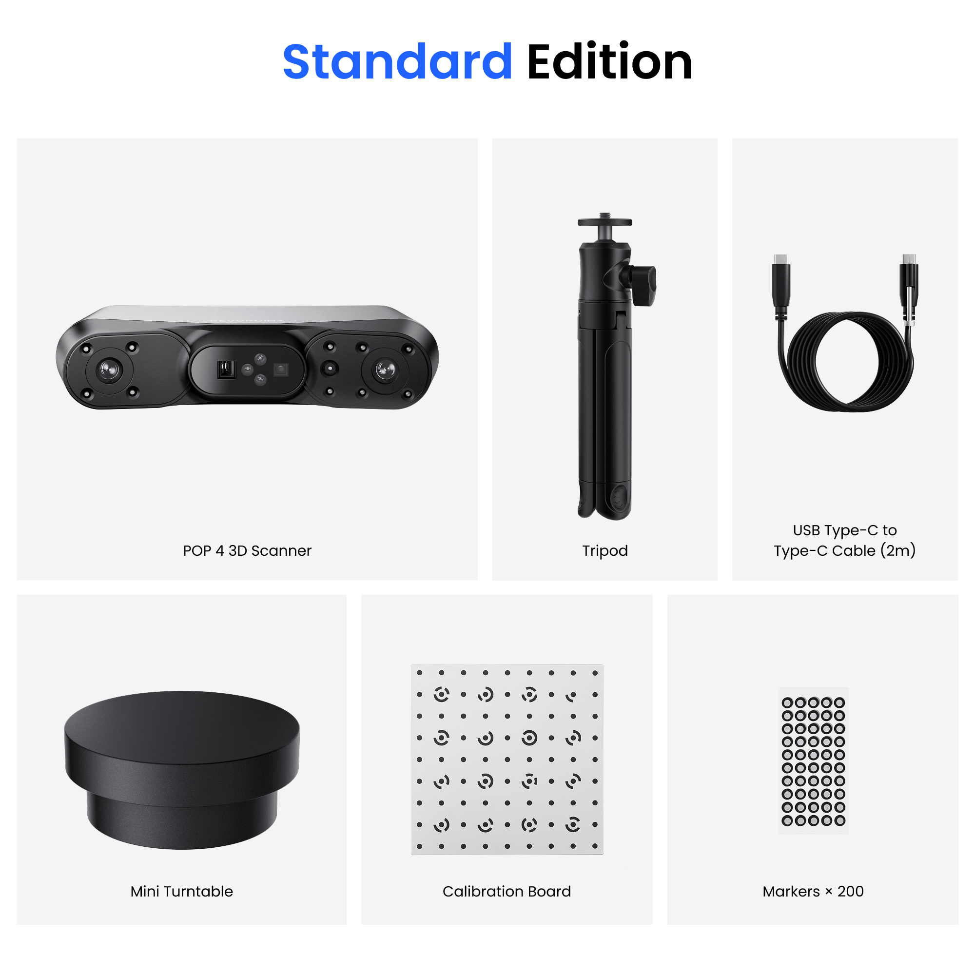 Revopoint POP 4: 5-in-1 Versatile 3D Scanner with Blue Laser & Infrared Light