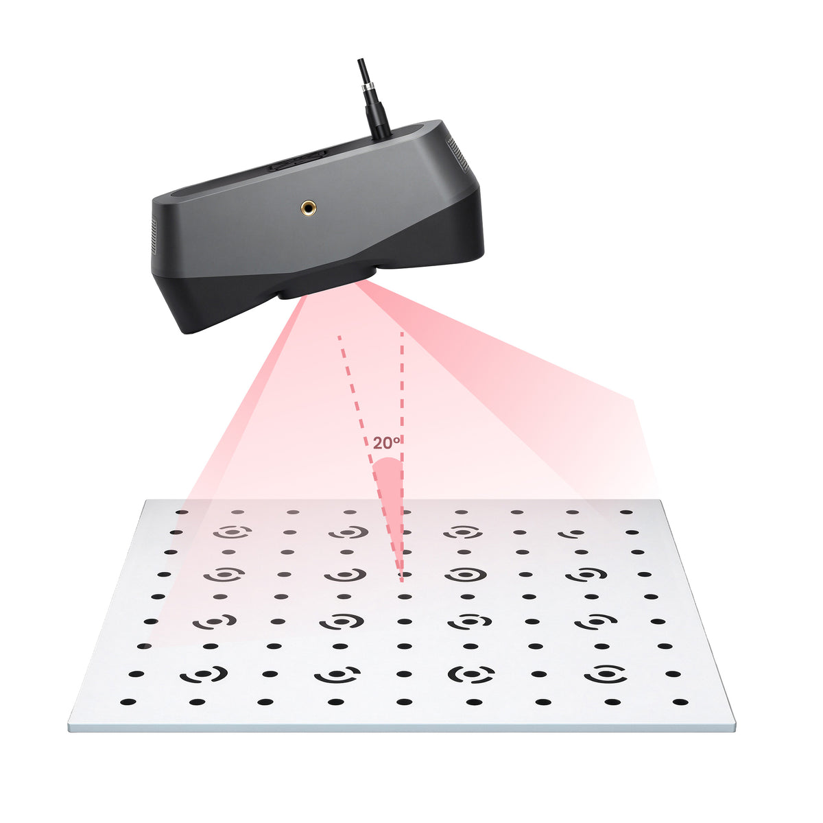Glass substrate with a high-precision coded calibration surface for POP 4
