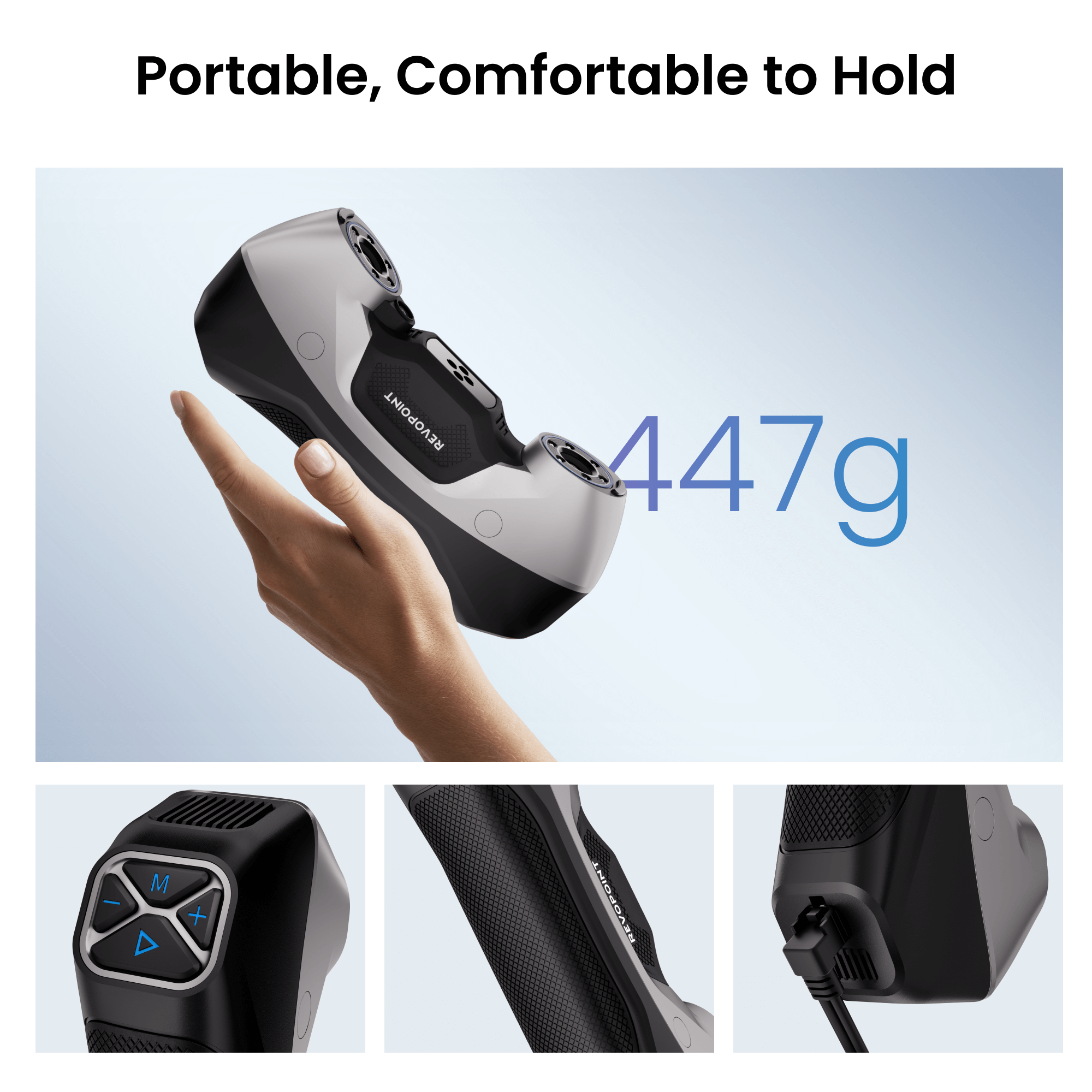 Revopoint MetroY & MetroY Pro: Wireless Blue Laser 3D Scanners for Small to Medium Workpieces