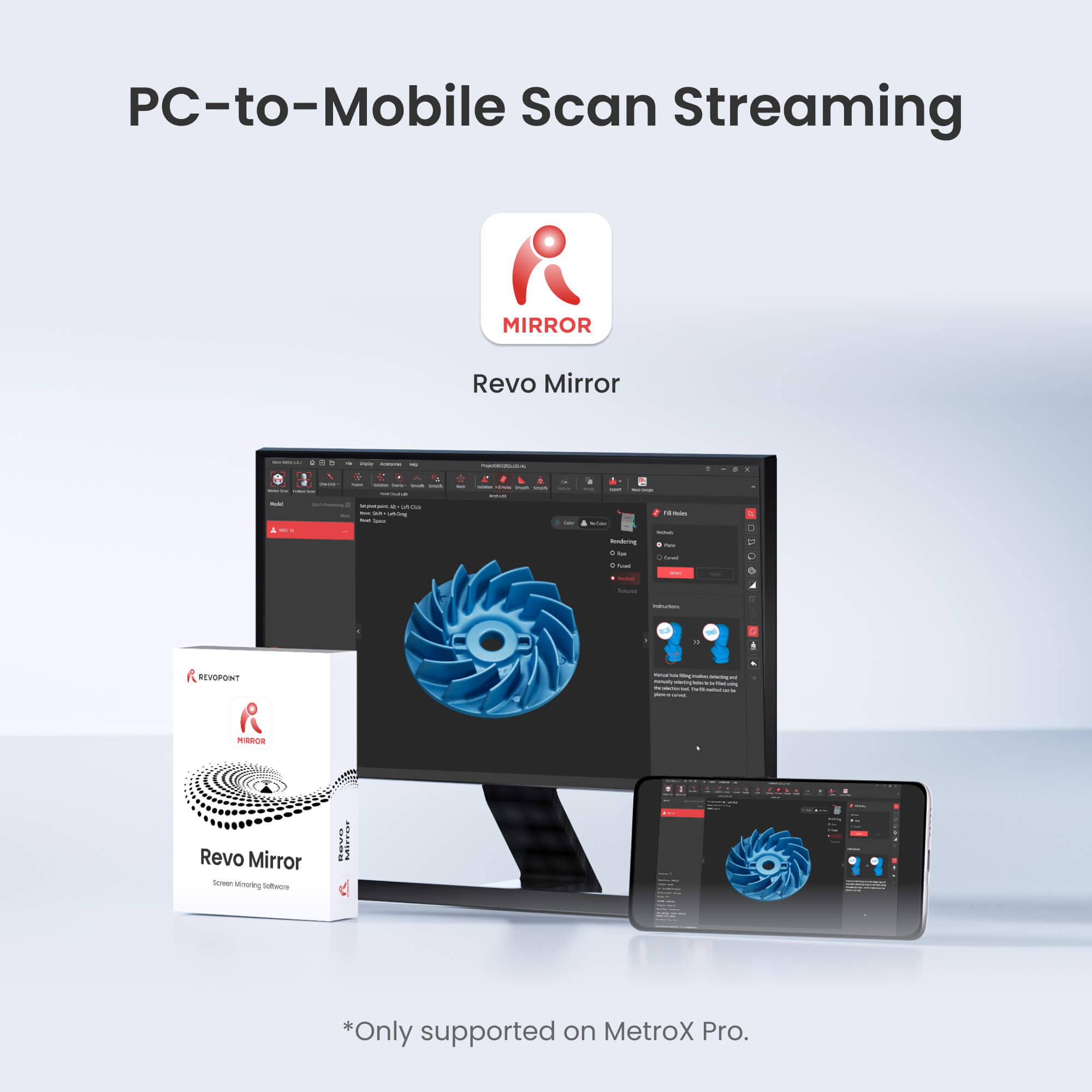 Revopoint MetroX & MetroX Pro: Blue Laser Line & Full-field Structured Light 3D Scanners