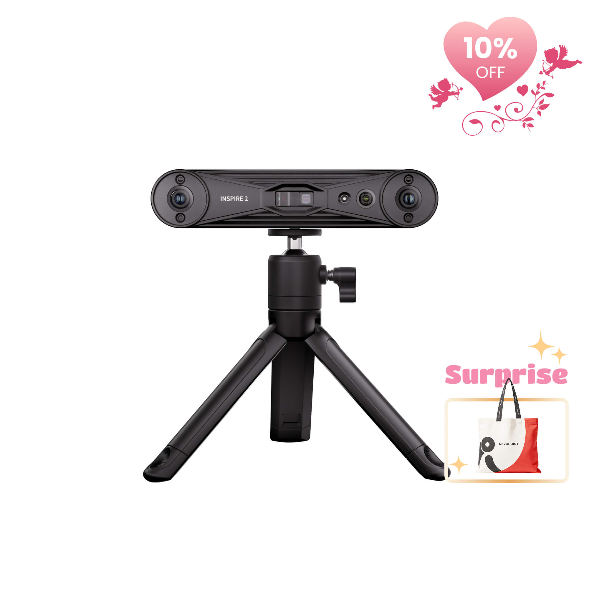 Revopoint INSPIRE 2: Wireless Infrared Laser and Structured Light 3D Scanner