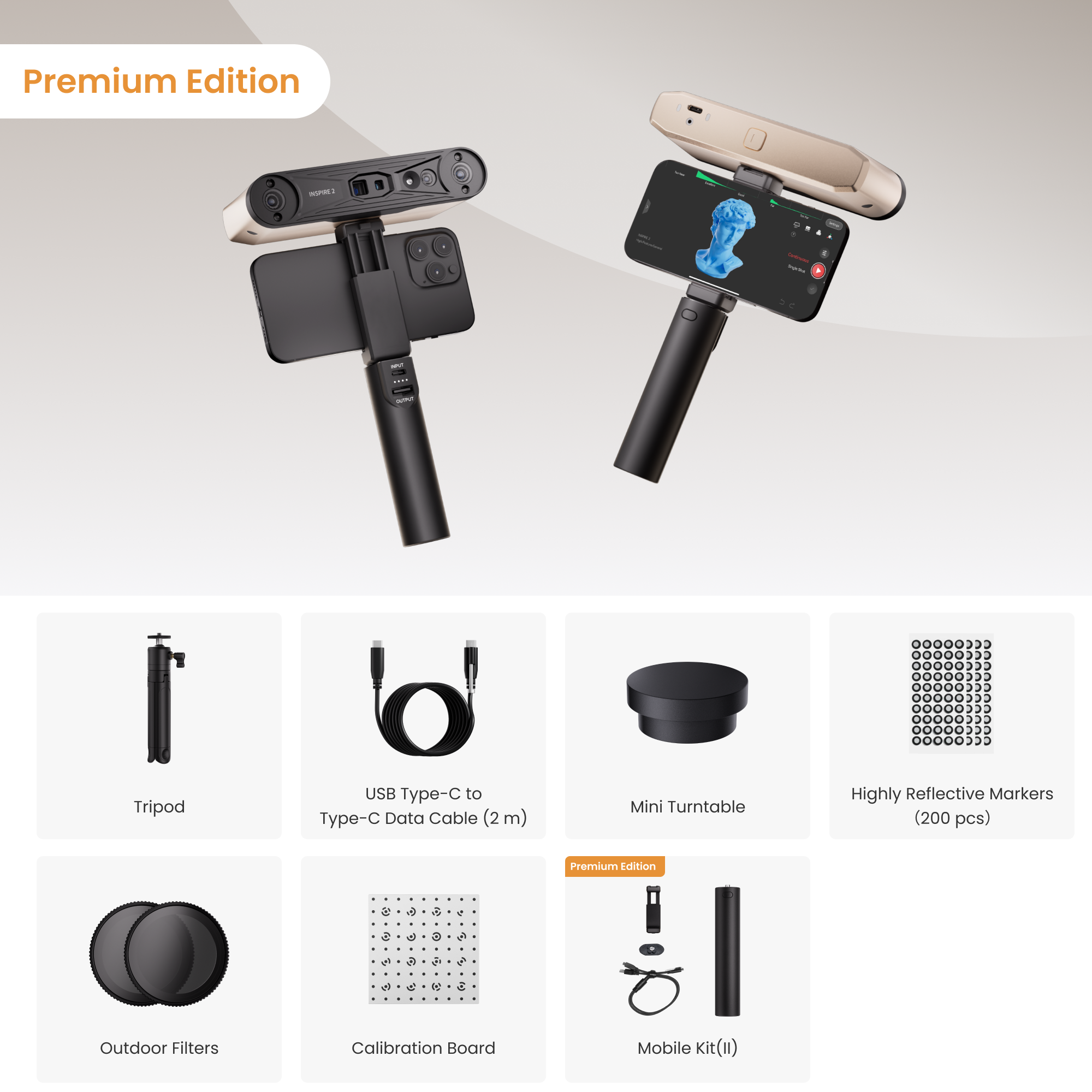 Revopoint INSPIRE 2: Wireless Infrared Laser and Structured Light 3D Scanner