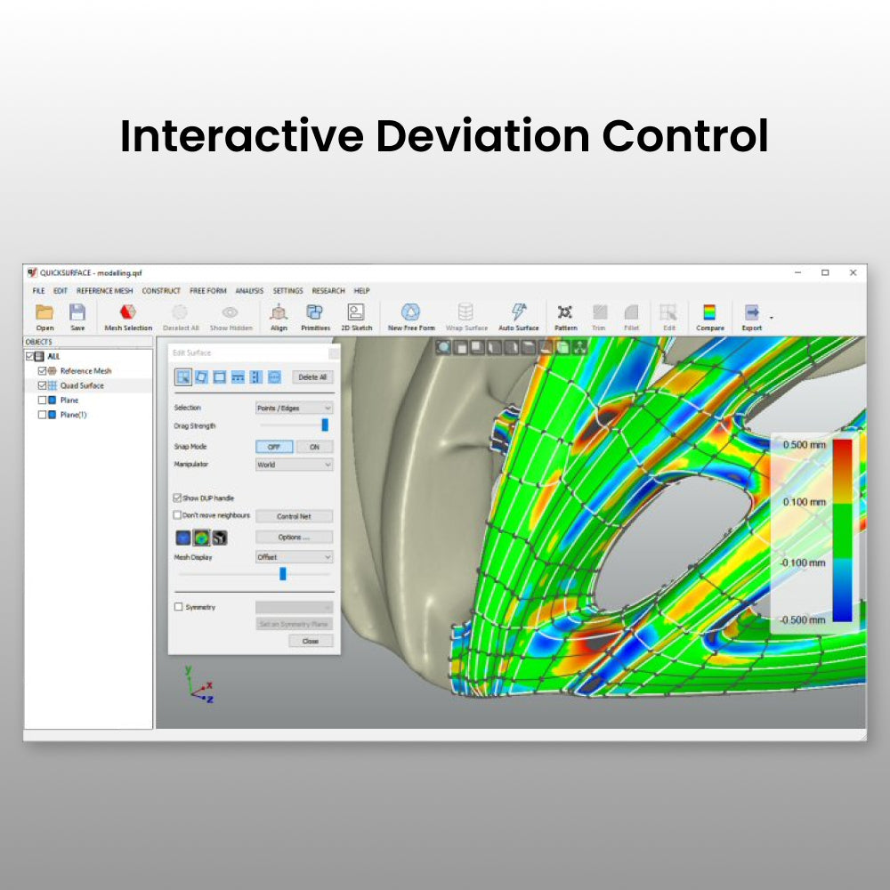 QUICKSURFACE Lite & Pro - fast and easy to ready for reverse engineering workflows.