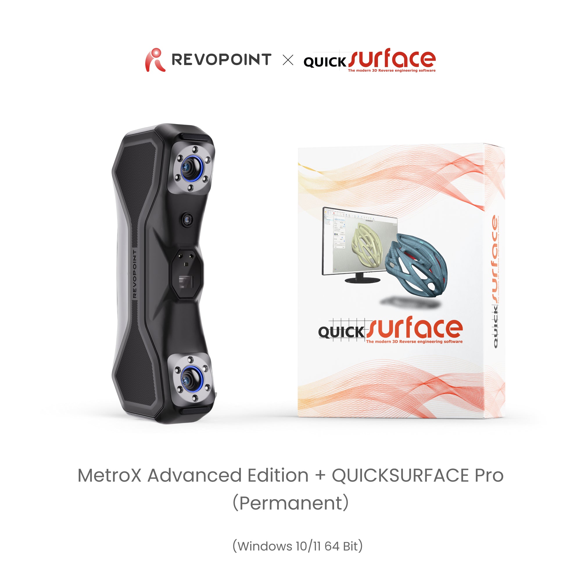 Revopoint MetroX: Blue Laser Line and Full-field Structured Light 3D Scanner